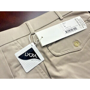Sportif USA Unhemmed TRINIDAD PLEATS Chino Desert Tan 30 Dress Pant Stretch $128